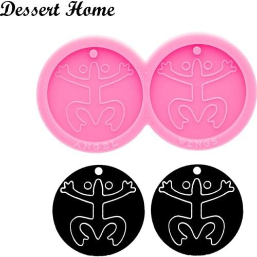 DY0693 Bright Coqui Taino Pr Flag Mold Resin Craft for Earring/Necklace , Indian sun Silicone Molds, DIY Epoxy Jewellery Making