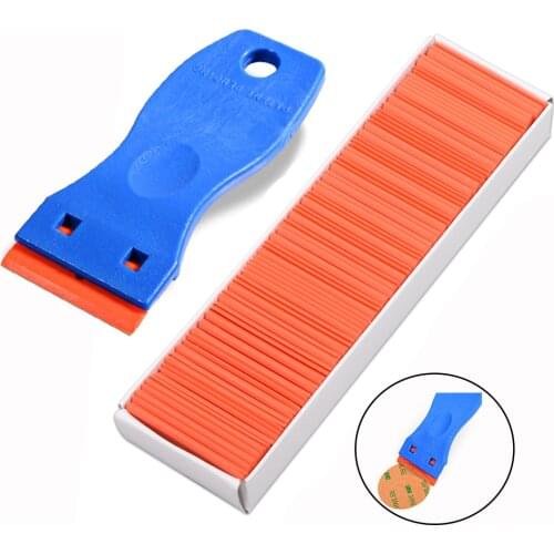 EHDIS Window Ceramic Glass Oven Clean Razor Scraper with Razor Blade Carbon Fiber Film Sticker Remover Car Vinyl Wrap Tint Tool