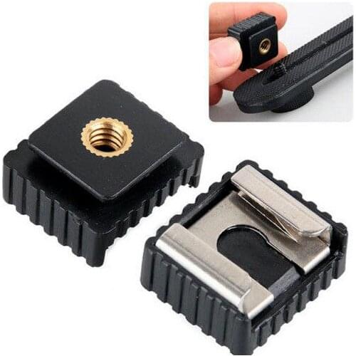Flash Cold Hot Shoe Bracket Mount Adapter 1/4" Screw for Speedight Tripod 1PCS