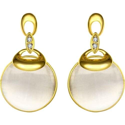 Hot sell New Sale gold color earings fashion jewelry Round beads stud cuff sport SMTPE1020