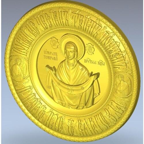 Icona_B_Materi_Pokrov_krug for cnc in STL file format 3d model relief