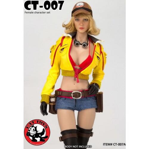 CAT TOYS CT007 1/6 Yellow / Black /Camo Female Repair Girl Character Set with Head for 12" HT PH LD JIAOU DOLL Action Figure DIY