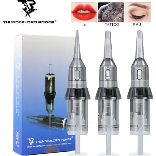 20pcs PMU Tattoo Needle Cartridge Permanent Makeup Needles Sterilized for Tattoo Pen Machine Tattoo Needles 1R-0.16mm 11U-0.18mm