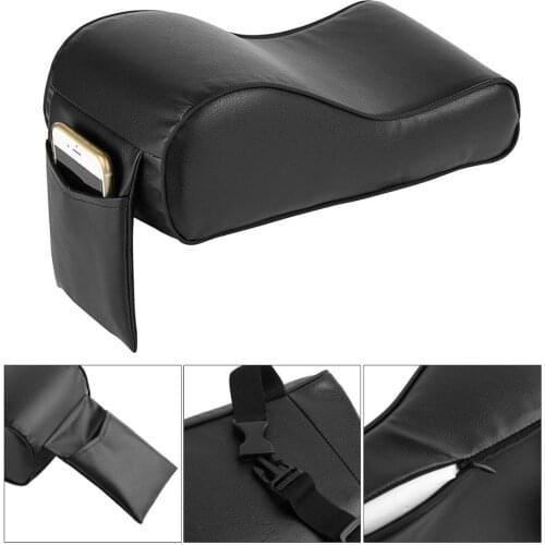 Car Center Console Armrest Pad Incresaed Rest Seat Mat Phone Storage Leather For VW Golf Polo Audi Volvo Universal Car Styling