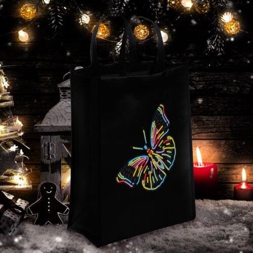 Colorful Night Luminous Diamond Mosaic Handbag Hand Craft Diamond Embroidery Eco-friendly Shopping Bags Women Tote Bags