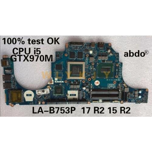 AAP20 LA-B753P for Dell Alienware 15 R1 17 R2 notebook motherboard CPU i5 4210H GPU GTX970M 3GB 100% test work