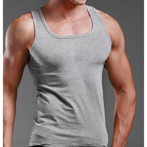 Mens Gyms Casual Tank Tops Men Fitness Cool Summer 100% Cotton Vest Male Sleeveless Tops Gym Slim Casual Undershirt Men Clothes