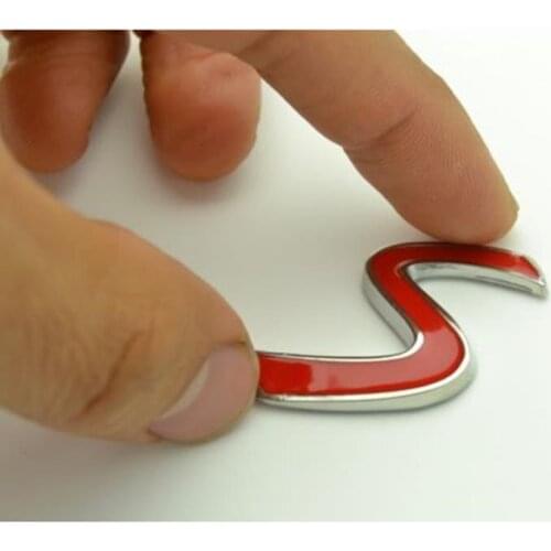 Hot S Logo Rear Car Badge for MINI COUNTRYMAN Cooper Roadster Clubman Paceman Decal emblem styling