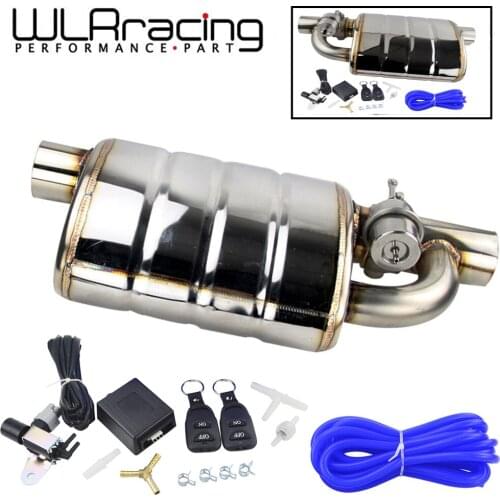 Stainless Steel 2.5" or 3" Left Right Tip On Single Exhaust Muffler Dump Valve Exhaust Cutout with Wireless Remote Controller