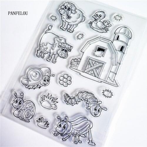 PANFELOU The Farm garden Transparent Silicone Rubber Clear Stamps cartoon for Scrapbooking/DIY Easter wedding album