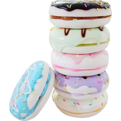 Realistic Artificial Toy Donuts Scented Artificial Donuts Slow Rising Simulation PU Bread Cake Scented Stress Relief Toy