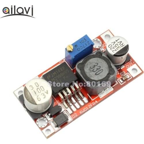 DC-DC Buck Converter Board 4.5-60V to 3-35V 2A Adjustable Step-Down Power Supply Module LM2596HV 15W