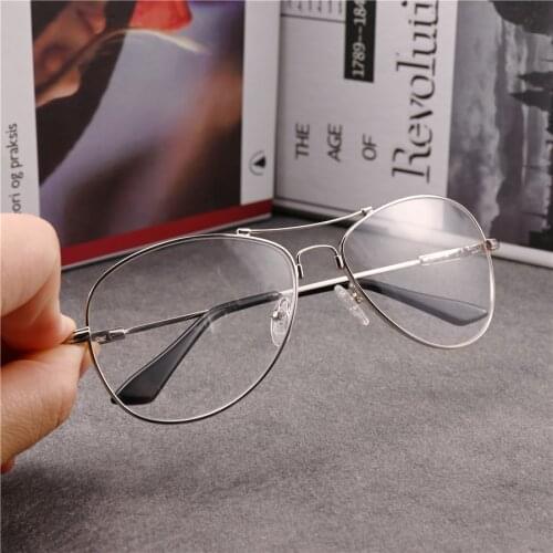 Rockjoy Silver Eyeglasses Frames Male Women Aviation Plain Glasses Men 150mm Oversized Memory Temple Wide Spectacles for Optical