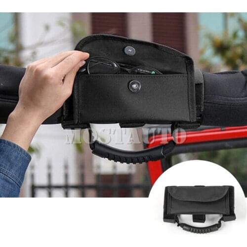 Inner Roof Grab Handle With Multifunction Bag For Jeep Wrangler JK JL 1pcs Black/Red Car Accessories Interior Car Decor