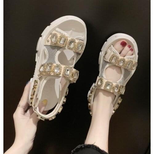 Summer Sandals for Women Heels Platform Sandals Female Heels Women 2021 Crystal Designer Shoes Woman Wedges Fashion Sandles New