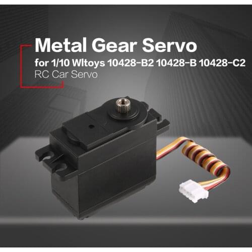 Metal Gear Servo 4.8-6V for 1/10 Wltoys 10428-B2 10428-B 10428-C2 RC Car Truck Model Steering Part Accessories