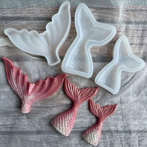 1Set Mer-maid Tail Silicone Mold Cake Baking Pudding Jelly Silicone Mold Handmade Soap Mold Diy Epoxy Jewelry Making