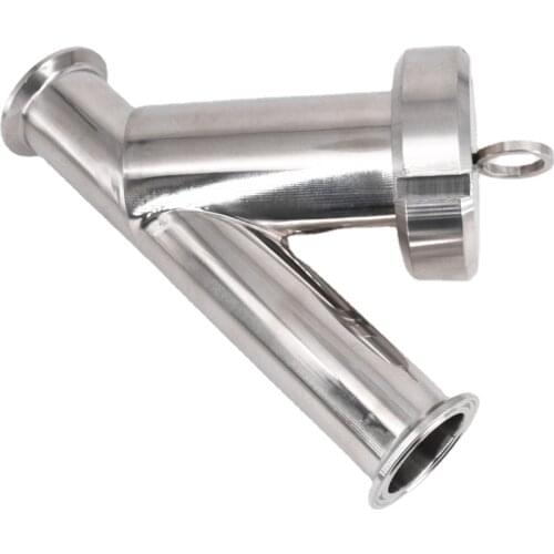 3/4" 1" 1-1/4" 1-1/2" Pipe OD x 1.5" Tri Clamp Sanitary Y-Shaped Strainer Filter 316L Stainless Steel For Beer Brewing