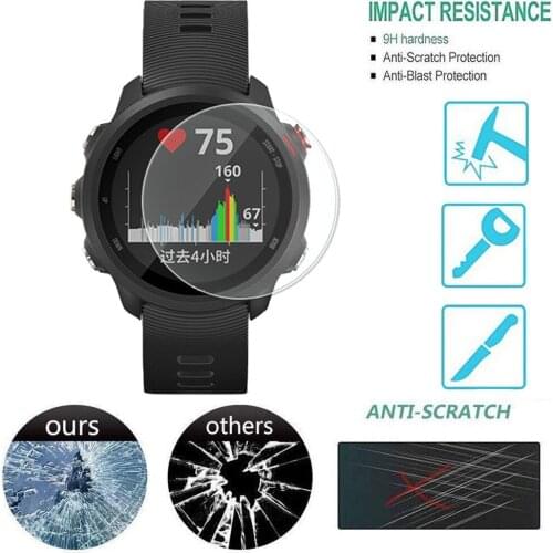 HD Ultra Clear Protective Film for Garmin Forerunner 245 Watch Tempered Glass Screen Protector for Garmin Forerunner 245 Watch