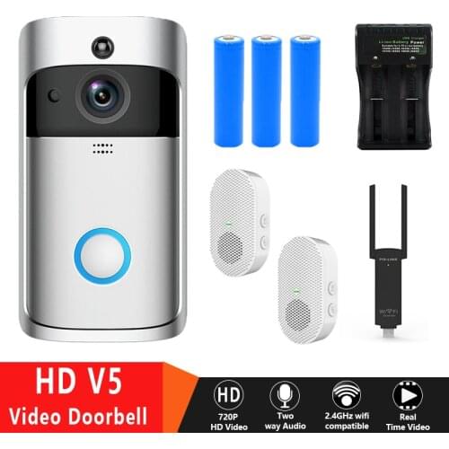 EKEN V5 Smart WiFi Video Doorbell Camera Visual Intercom With Chime Night vision WIFI Doorbell Camera IR Alarm Wireless Security