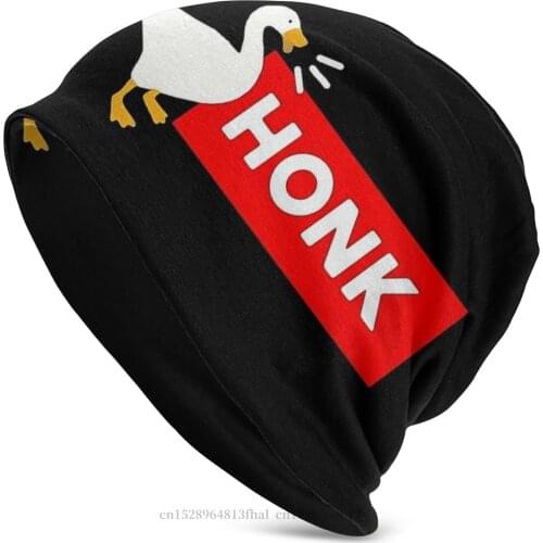 Untitled Goose Honk Game Internet Meme Skullies Beanies Caps Honk Logo Knitted Hat Winter Bonnet Hats Men Womens Street Ski Cap