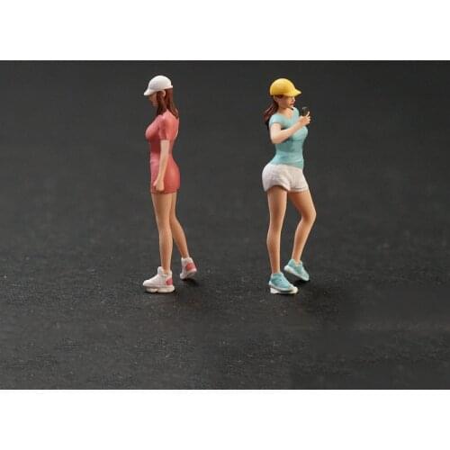 1/64 Doll Fashion Girl Female Model Scene Accessories for Car Model Doll Decoration Movie Toy Collection Display Picture Gift