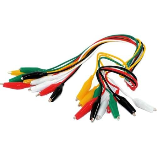 10pcs/set Electrical Alligator Clips DIY Test Leads Alligator clip Double-ended Crocodile Clips Roach Clip Test Jumper Wire kit