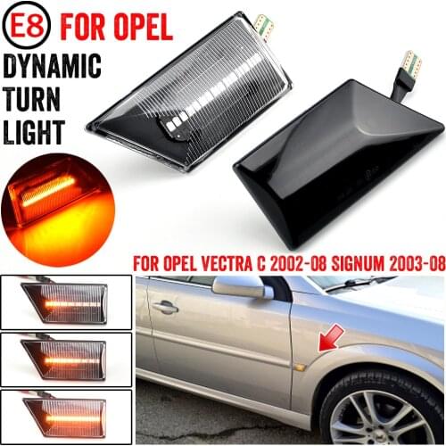 2PCS LED Car Light For Opel Signum Vectra C 2003-2008 Turn Signal Lamp Dynamic Side Marker Blinker Flowing Lighting