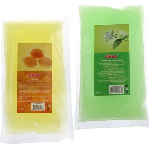 2 Packs Paraffin Wax Hands & Feet Care Moisturizing Refill Liquid Bath Spa Lemon and Jasmine Flavor