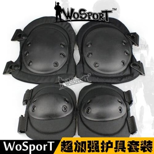 4PCS/Set WoSporT Protective Gear Outdoor Field Cs Applicable To Special Combat Knee And Elbow Protection Suit Super - Enhanced