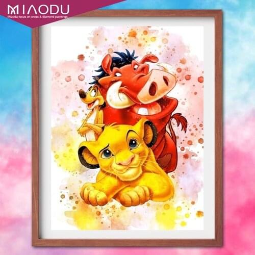 5D Diamond Painting Disney Lion King Movie New Arrivals Cartoon Simba Full Drill Art DIY Mosaic Kit Living Room Wall Decoration