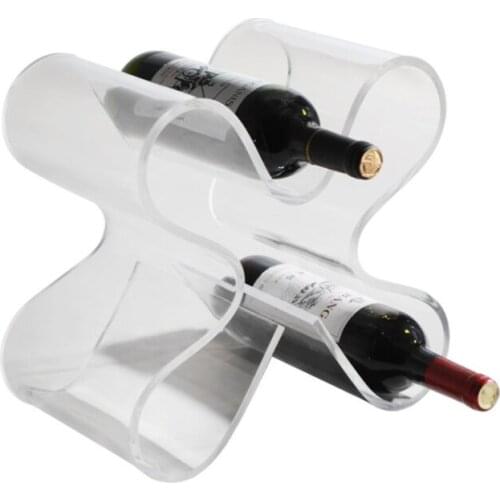 Geometric Design Acrylic Wine Rack Home Decotation Modern Portavini Ornament 2021 Countertop Wine Racks