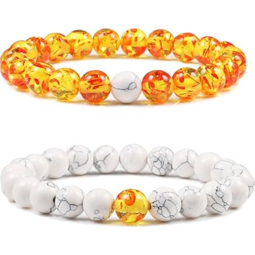 Amader Distance Bracelet Men Women 8mm Natural Stone Tiger Eye Ying Yang Beads Bracelets for Couples Friendship Jewelry Homme