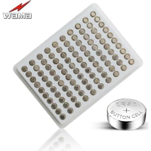 100x Wama AG3 Clock Button Batteries LR41 Night Light 392 Hamster SR41 Toys 192 Remote Control Coin Batteries Wholesales