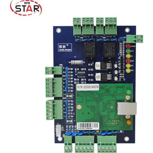 Free shipping door RFID access control system RFID TCP/IP Two Door Access Control Board Green Board TCP/IP+Free English Software