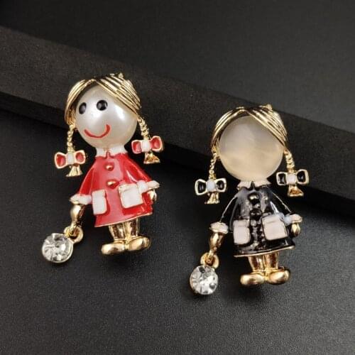 Opal Enamel Doctor Boys and Girls Brooches Medical Brooch Pin Nurse Lovely Coat Brooches Fashion Jewelry Jacket Accessories