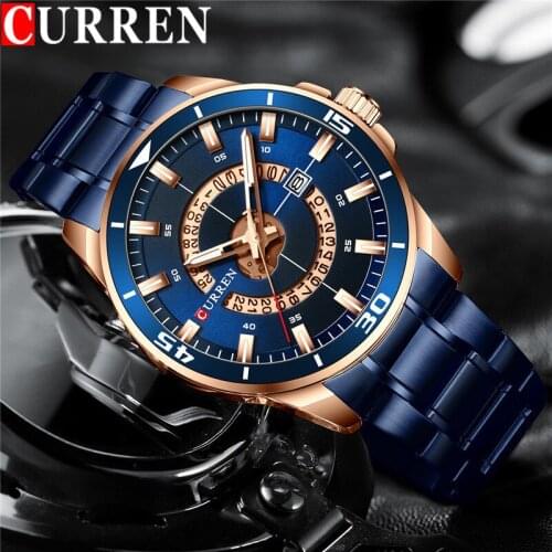CURREN Sport Men Watch Top Luxury Brand Military Army Business Waterproof Male Clock Stainless Steel Quartz Man Wristwatch 8359