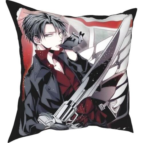 Attack On Titan Anime Pillowcase Soft Polyester Cushion Cover Decor Throw Pillow Case Cover Chair Zippered 45*45cm