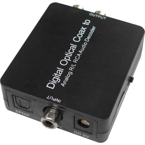 Digital To Analog Audio L R Decoder Support AC3 DTS for Dolby Toslink Coaxial 3.5mm Earphone Fiber Optical Decoder Converter