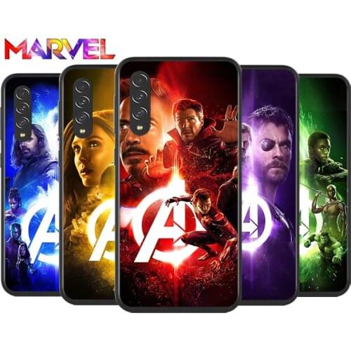 Marvel hero colorful for Samsung Galaxy A90 A80 A70 A60 A50 A40 A20 A2Core A10 M31 M21 M60 M40 M30 Black Phone Case