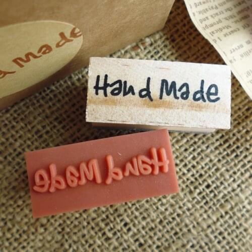 Wood Stamp 1pcs Hand Made Thank you DIY Craft Wooden Rubber Stamp