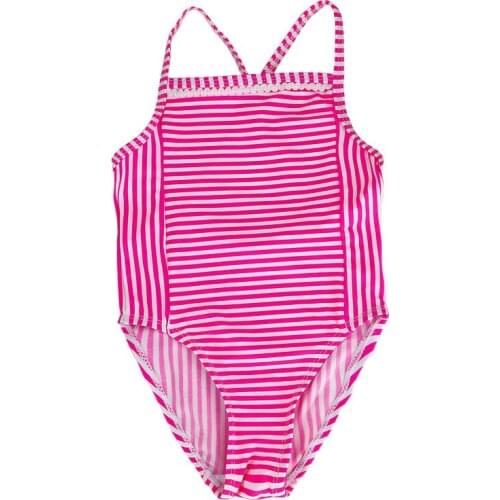 Children Swimwear Baby Girl One Piece Swimsuit Toddlers Lovely Striped Girls Beachwear Kids Bathing Suit For Hot Springs Wear