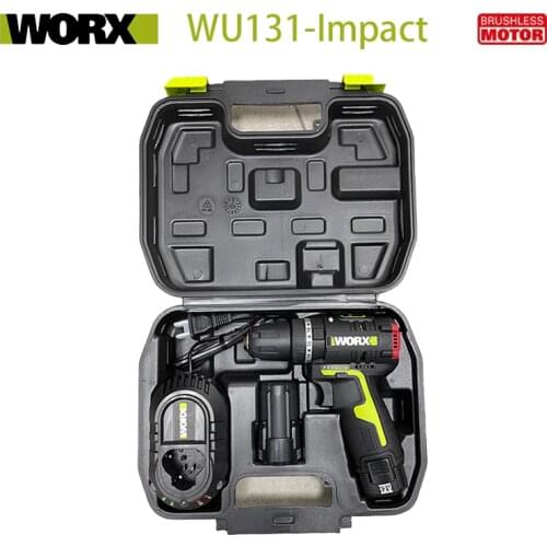 Worx Impact Drill WU131 12v Brushless Motor Cordless 30Nm Adjust Torque Professional Tool With Bag Or Box