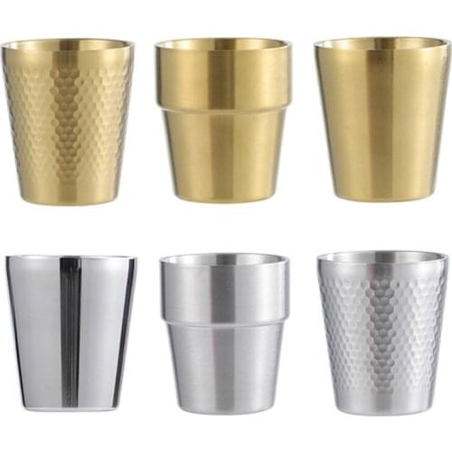 Double-layer 304 Stainless Steel Coffee Cup, Water Cup 180ml/ 300ml 12 types choice