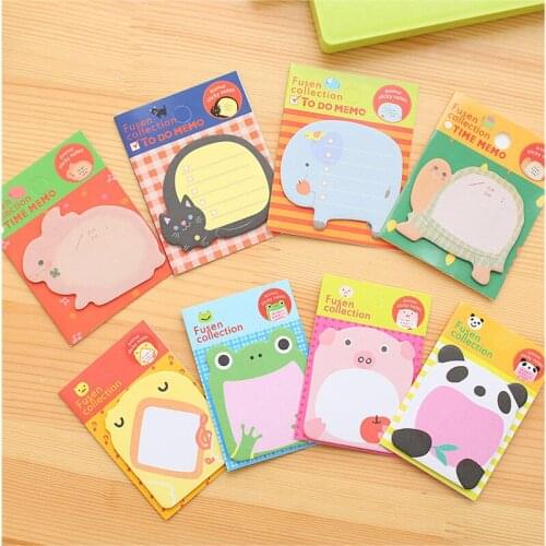 Creative cartoon cute animal sticky times stickers message stickers student stationery notes school supplies manufacturers