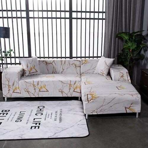 Chaise Longue Sofa Covers for Living Room Elastic L-shaped Sofa Slipcovers Couch Cover Stretch Corner Sofa Cover 1/2/3/4 Seater