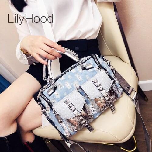 Женские джинсовые сумки LilyHood China At AliExpress