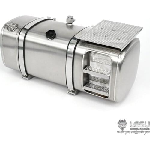 130MM LESU Metal Simulation Tank W/ Pedal for DIY Scale 1/14 RC TAMIYA Tractor Truck Model Scania MAN