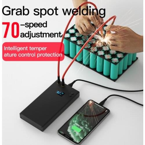 OLED Display Screen Mini Spot Welder 70 Gears Adjustable 7500mAh Welding Machine with Quick-Release Pen