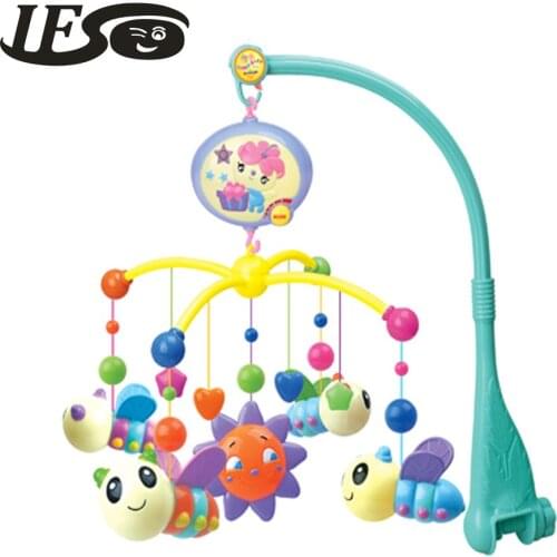 IFSO 601-1 Musical Baby Bed Bell. Baby Rattles with 20 Music, 360 Degrees Rotate Colorful Honeybee